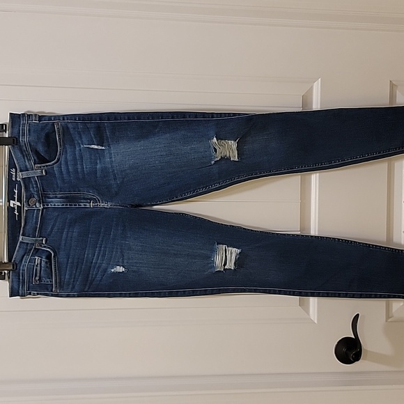 7 For All Mankind Gwenevere Ankle Skinny Jeans Size 32 - Picture 11 of 11